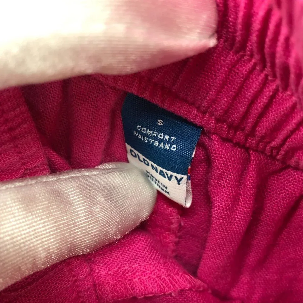 Old Navy Linen Blend Shorts Womens‎ S Pink Pull On 3''